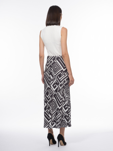 Юбка из 100% вискозы с геометрическим принтом