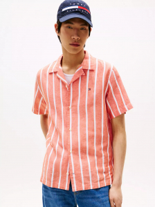 Regular Fit Linen-Blend Stripe Shirt