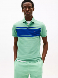 Slim Fit Block Stripe Polo