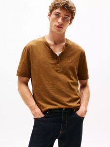 Slub Cotton Henley T-Shirt