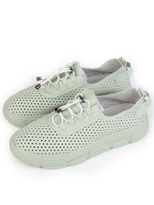 05-SD1-3D LT. GREEN Кроссовки женские (натуральная кожа)