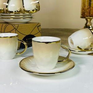 122-115 Кофейный набор 12пр. 110мл TORONTO CREAM в под.уп.(х12)Фарфор