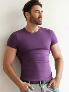 Футболка slim fit  из премиального хлопка с эластаном