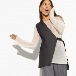 Жилет асимметричного кроя, Стильное повышение (elegant)