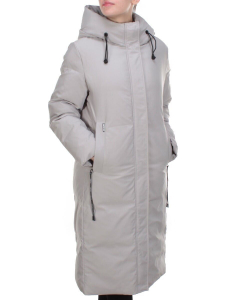 2233 BEIGE Пальто женское зимнее AKIDSEFRS (200 гр. холлофайбера)