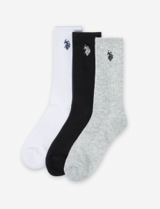 MENS 3PK CORE ASSORTED CREW SOCKS