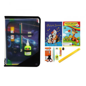 Папка для труда А4, 325 х 230 х 25 мм, молния вокруг, откидная планка, пластиковая, ПТР-1 