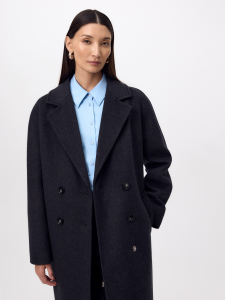 Пальто из шерсти с мембраной, утеплённой спинкой и съёмным капюшоном