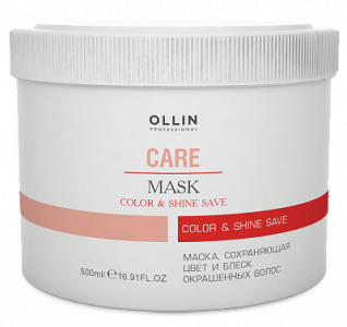 OLLIN CARE Маска сохраняющая цвет и блеск окрашенных волос 500мл/Color&Shine Save Mask