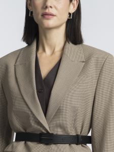 Пиджак из костюмной ткани пье-де-пуль