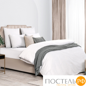 Dome ЛОРЕНО бел КПБ 200х215-1/180х200+25-1/50х70-2, 4 пр., хл/сат