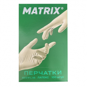 Перчатки латексные MATRIX Extra Light Latex бело-желтые, размер L, 100 шт. (50 пар)
