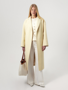 Демисезонное шерстяное пальто с мембраной