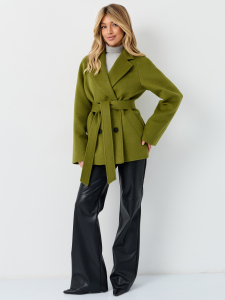 Пальто женское демисезонное 27220 (лайм ворсовый)