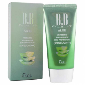 Тональный BB крем с Алоэ увлажняющий BB Cream Aloe Sun Protection SPF50+ PA+++ EKEL
