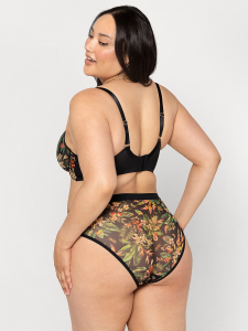 Sheer Mesh High Leg Brief Panty