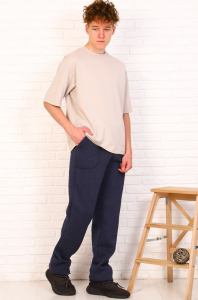 Брюки, супер-футер (синий)