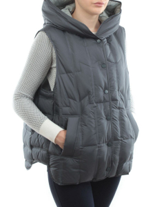 25-188 DK. GRAY Жилет утепленный женский (пух)