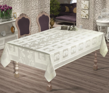 Скатерть EFOR Buta royal 160*220 прямоугольная кремовый