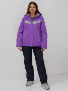 Горнолыжный костюм женский зимний УЦЕНКА фиолетового цвета 02809F