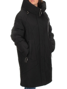 M-9117 BLACK Пальто зимнее женское CORUSKY  (верблюжья шерсть)