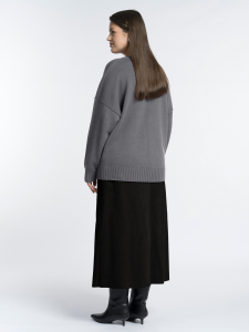 Вязаный джемпер из шерсти мериноса и хлопка