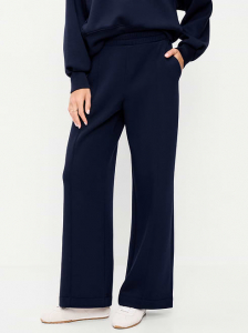 High-Waisted Bounce Fleece Wide-Leg Sweatpants