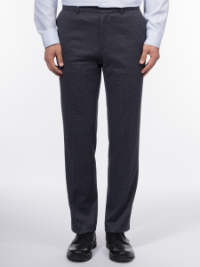 Костюмные трикотажные брюки с принтом пье-де-пуль