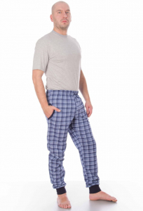 Брюки домашние, клетка (индиго)