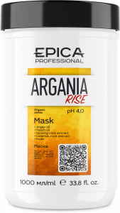 Argania Rise ORGANIC Маска для придания блеска с маслом арганы, 1000 мл.