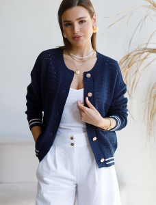 Кардиган фактурной вязки из хлопка