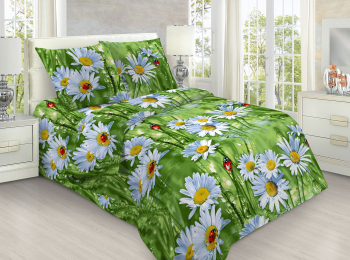 Комплект постельного белья Ромашка 3D бязь