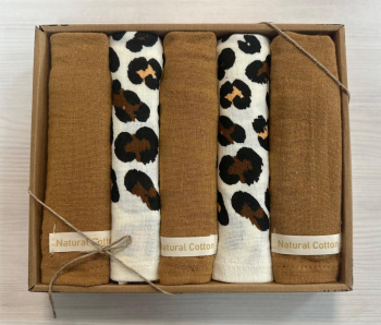 Набор салфеток EFOR из (5шт) MUSLIN LEOPAR (40*60)