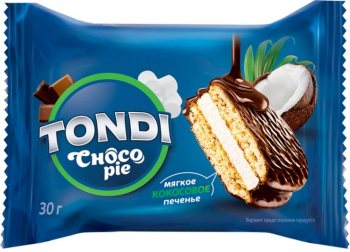 «Tondi», choco Pie кокосовый (коробка 2,13кг)