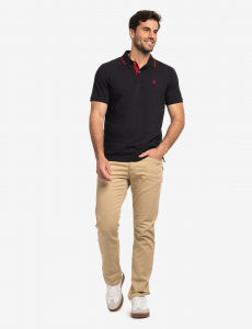 SLIM FIT STRETCH SOLID PIQUE POLO SHIRT