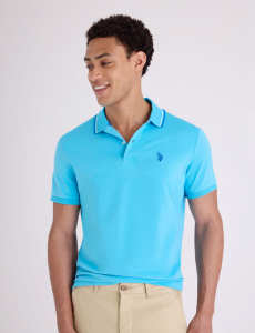 SLIM FIT TIPPED INTERLOCK POLO SHIRT