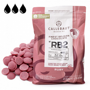 Шоколад Callebaut RUBY Chocolate Рубиновый 32,8% (CHR-Q37RB2-2B-U75) 2,5 кг