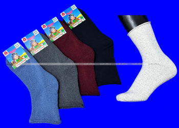 ЛИЛИЯ носки женские внутри махра ОДНОТОННЫЕ со слабой резинкой