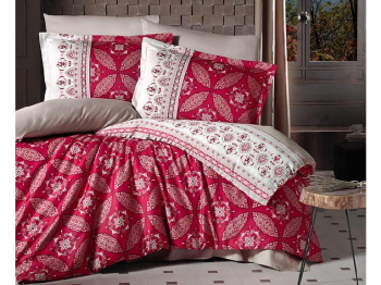 КПБ Clasy Satin (IVORE KIRMIZI) евро