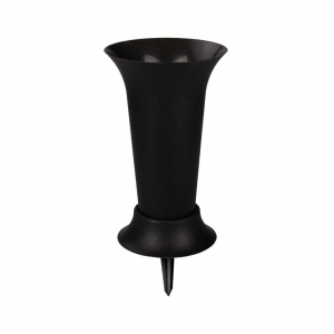 Ваза 410мм с колышком ЧЕРНАЯ М-5143