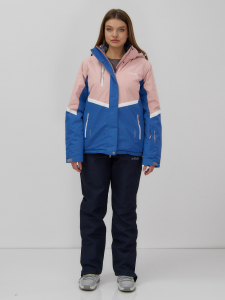 Горнолыжный костюм женский зимний УЦЕНКА персикового цвета 02807P