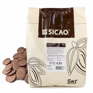 Глазурь шоколадная молочная (Sicao - Сикао), 5 кг
