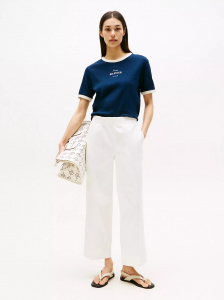 Pull-On Wide-Leg Ankle Pant