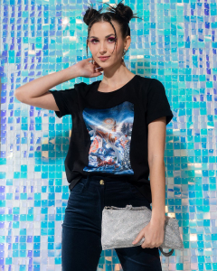 Футболка с шёлковой вставкой FSK075