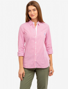 STRIPED POPLIN LONG SLEEVE SHIRT