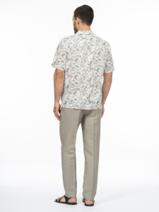 Рубашка в гавайском стиле из вискозы и хлопка