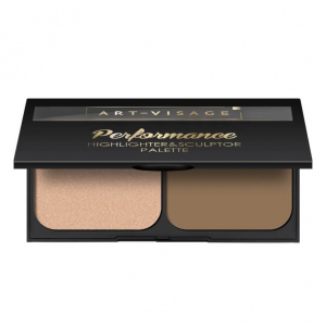Палетка компактных хайлайтера и скульптора  ART-VISAGE  Performance 01