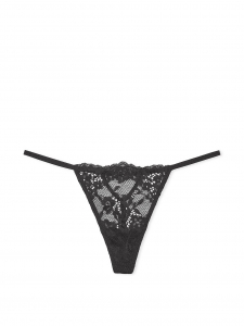 Twinkle Bow Lace V-String Panty