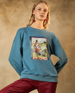 Свитшот с шёлковой нашивкой «Целуй» SBV001