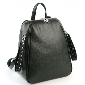 Женский кожаный рюкзак 1661-С Грин